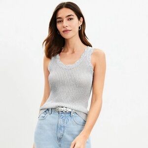 NWT LOFT Shimmer Ribbed Tank